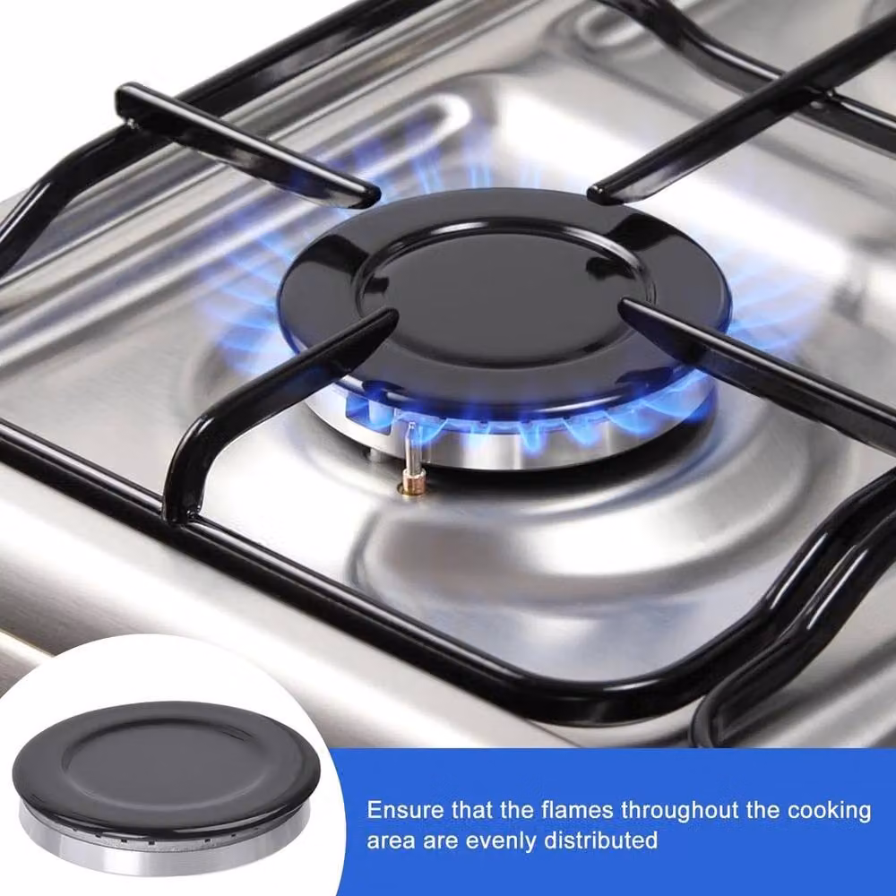 Havendro 4-Burner Gas Hob Crown Kit and Cap Set in Black – 5