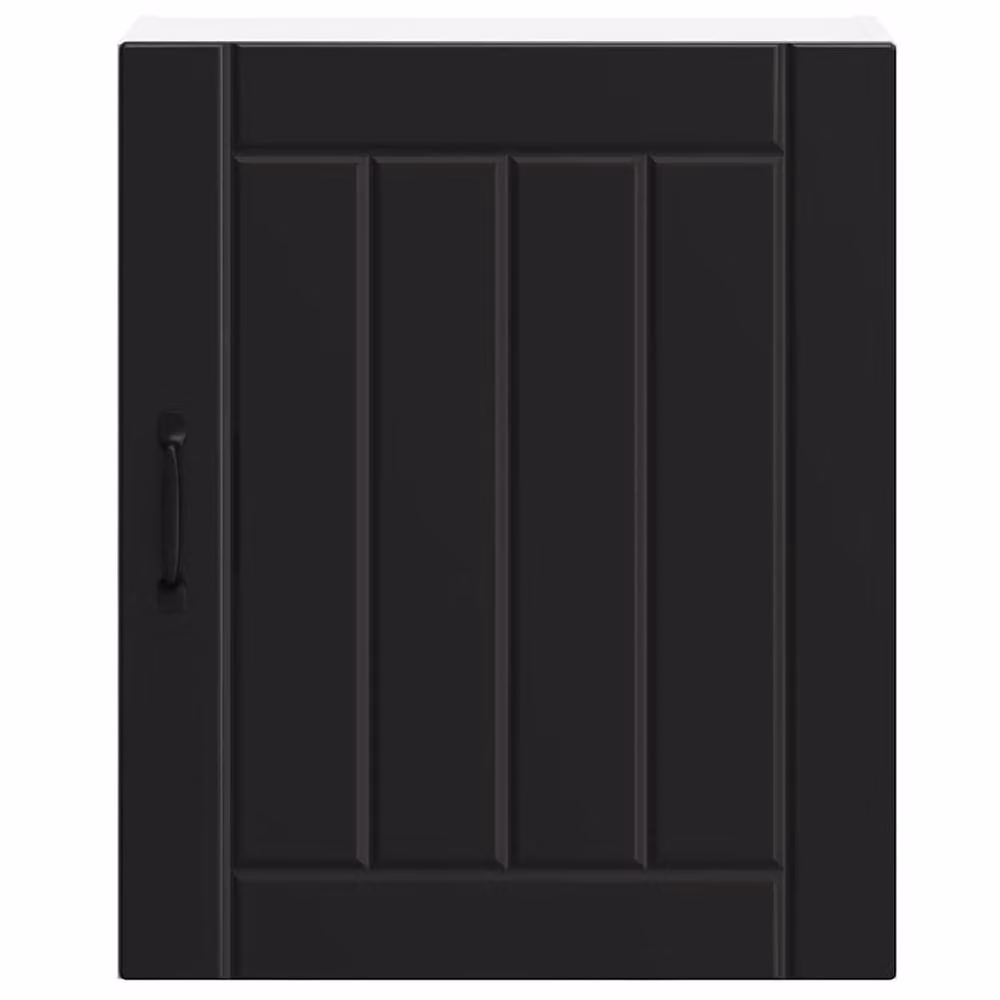 Berkfield Home Lucca Black Wall Mounted Kitchen Cabinet with Glass Doors – 3