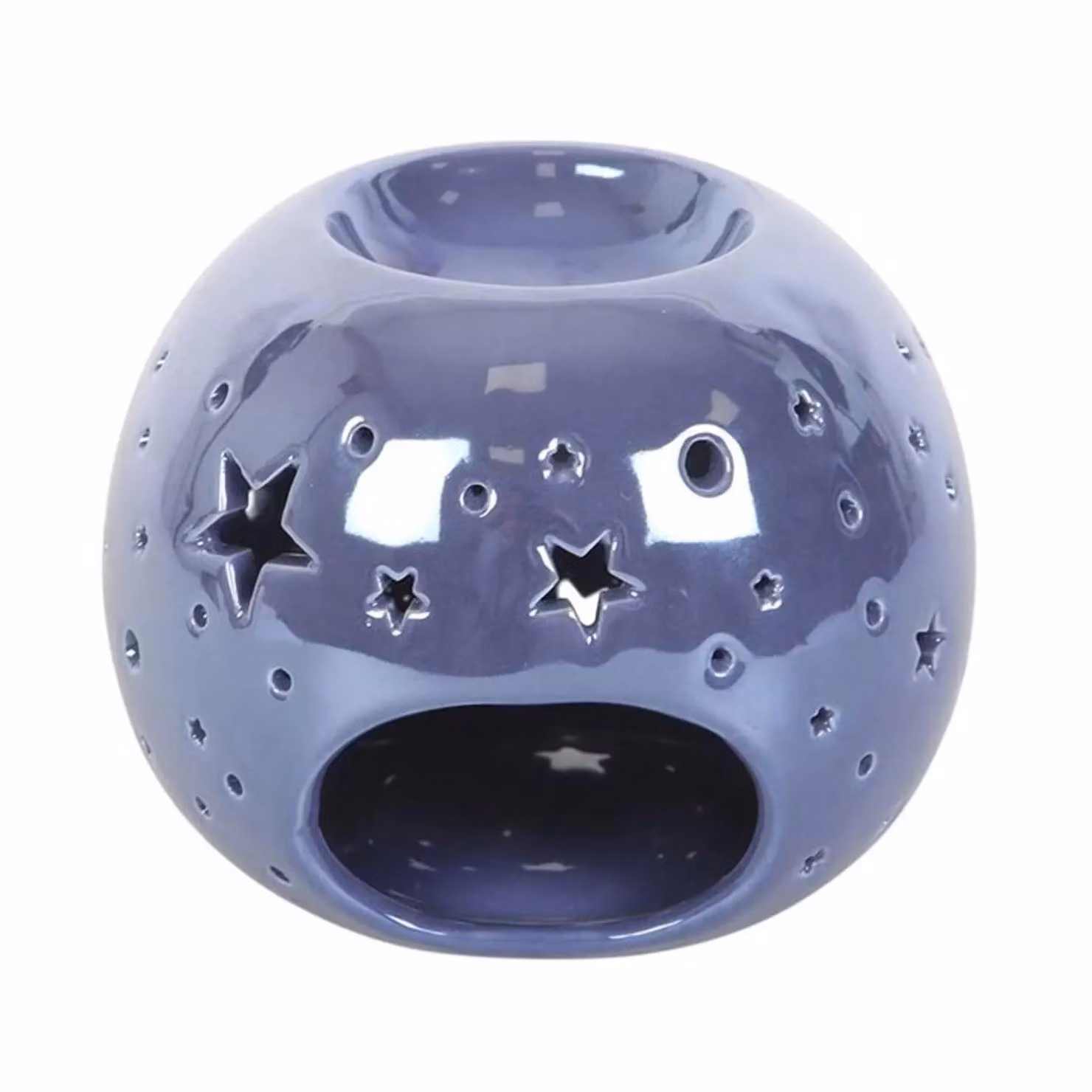 Something Different Iridescent Star Ceramic Oil Burner in Purple – 2