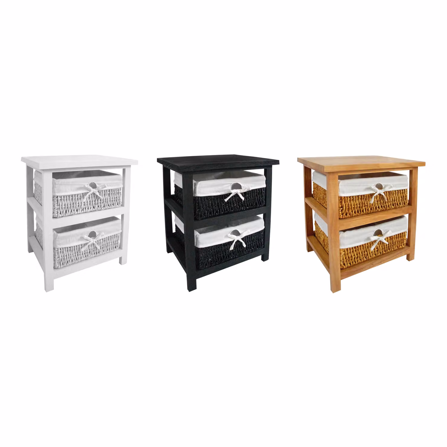 Orsina 2 Drawer Maize Baskets Storage Unit in Sand and White – 3