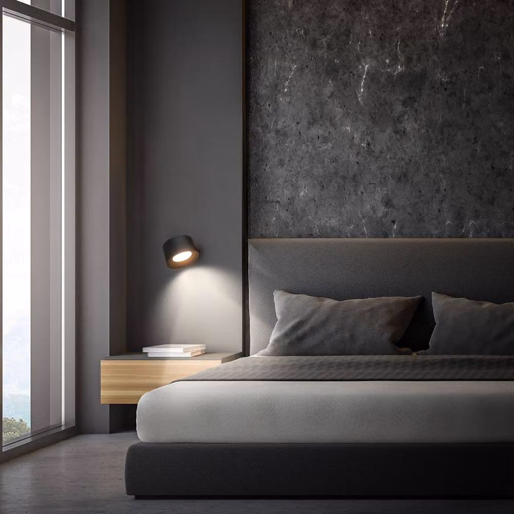 Briloner Black Rechargeable LED Wall Light with Dimmable Touch Control – 3