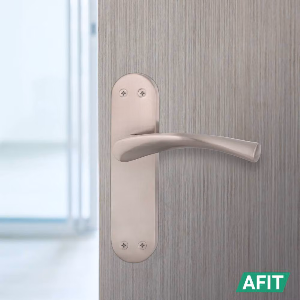 AFIT Satin Nickel Internal Twist Door Handles with Latch, 3 Pack, Silver, W/D/H: 15.0 x 15.0 x 15.0 cm – 3