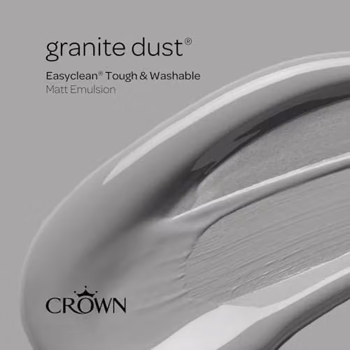 Crown EASYCLEAN Matt Grey Emulsion Wall Paint, 2.5L – 2