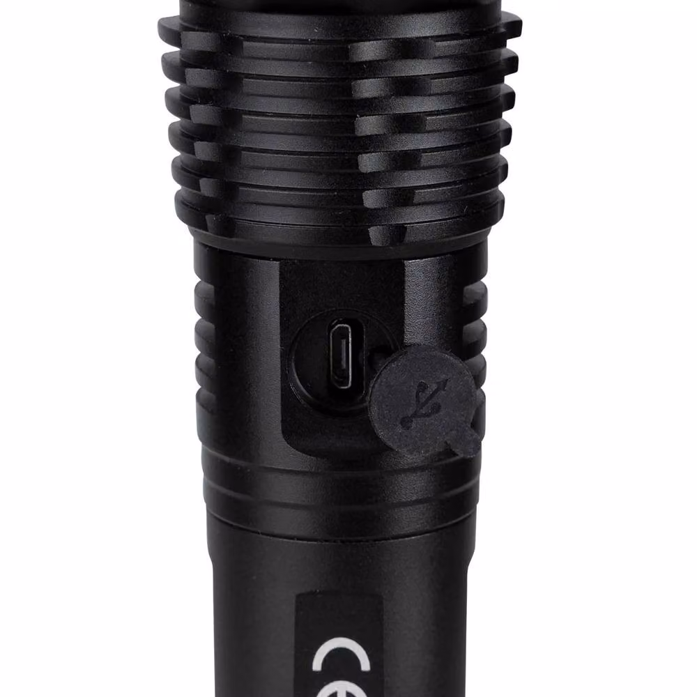 Trespass Edzell Rechargeable LED Aluminium Torch in Black – 2