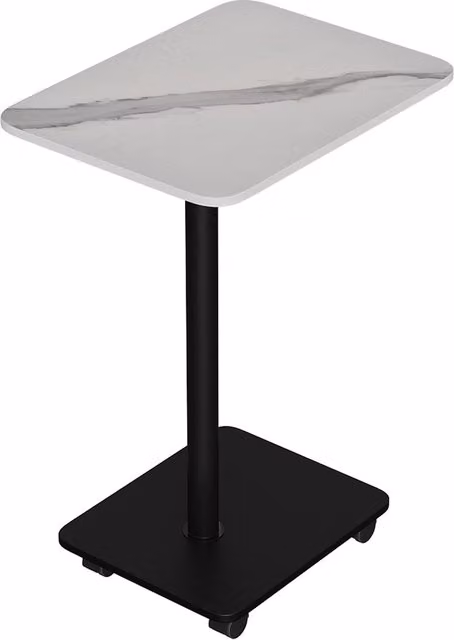 THE HOT SALE C Shaped Side Table with Wheels in White and Black