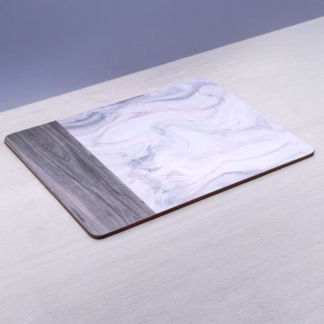 Creative Tops Set of 4 Graphic Cork Placemats in Grey and White