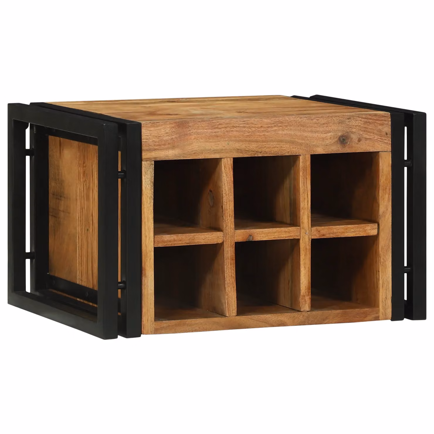 Berkfield Home Solid Acacia Wood Wine Rack in Brown, W: 46 cm, D: 35 cm, H: 27.5 cm – 2