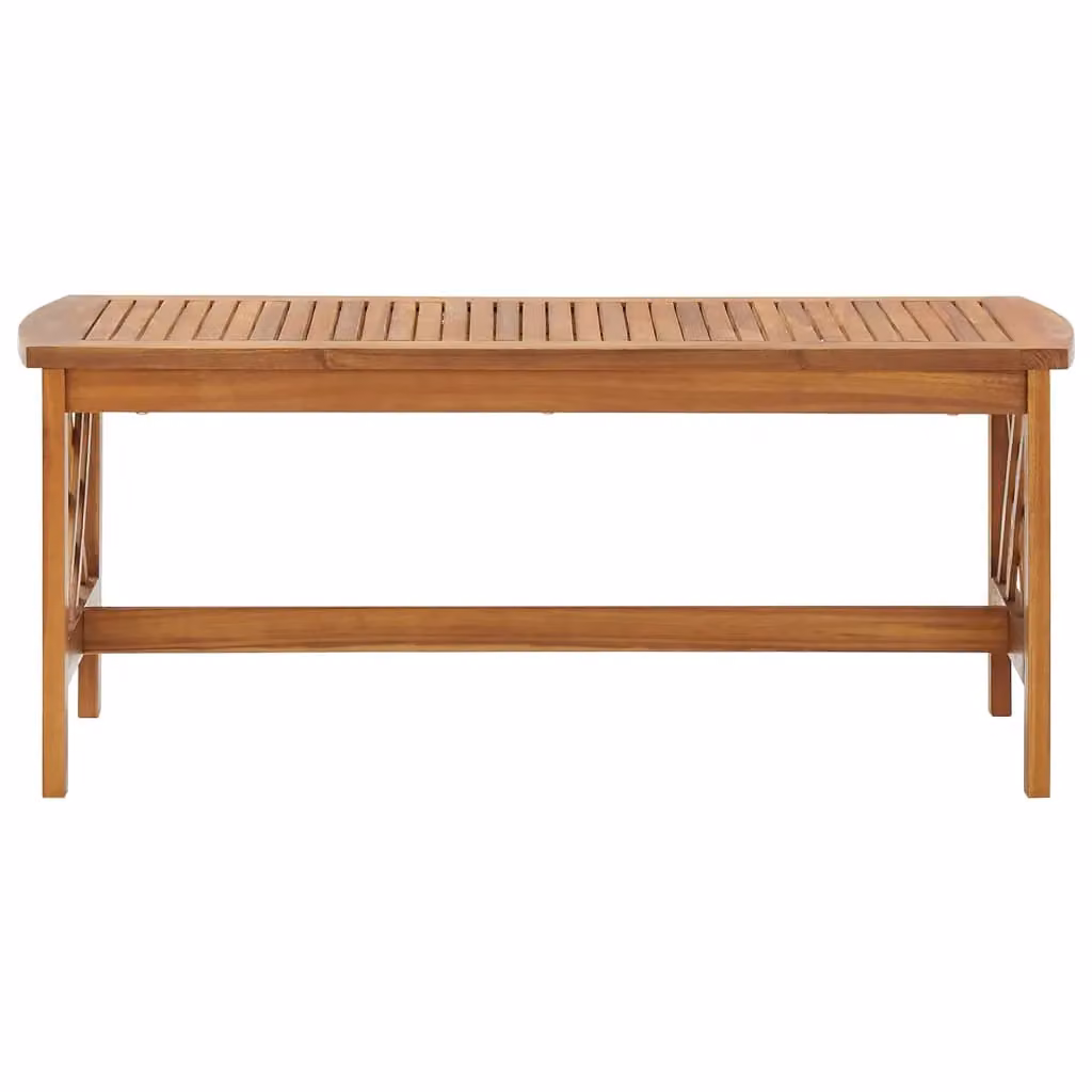 Berkfield Home Brown Solid Acacia Wood Coffee Table, W: 102 cm, D: 50 cm, H: 43 cm – 2