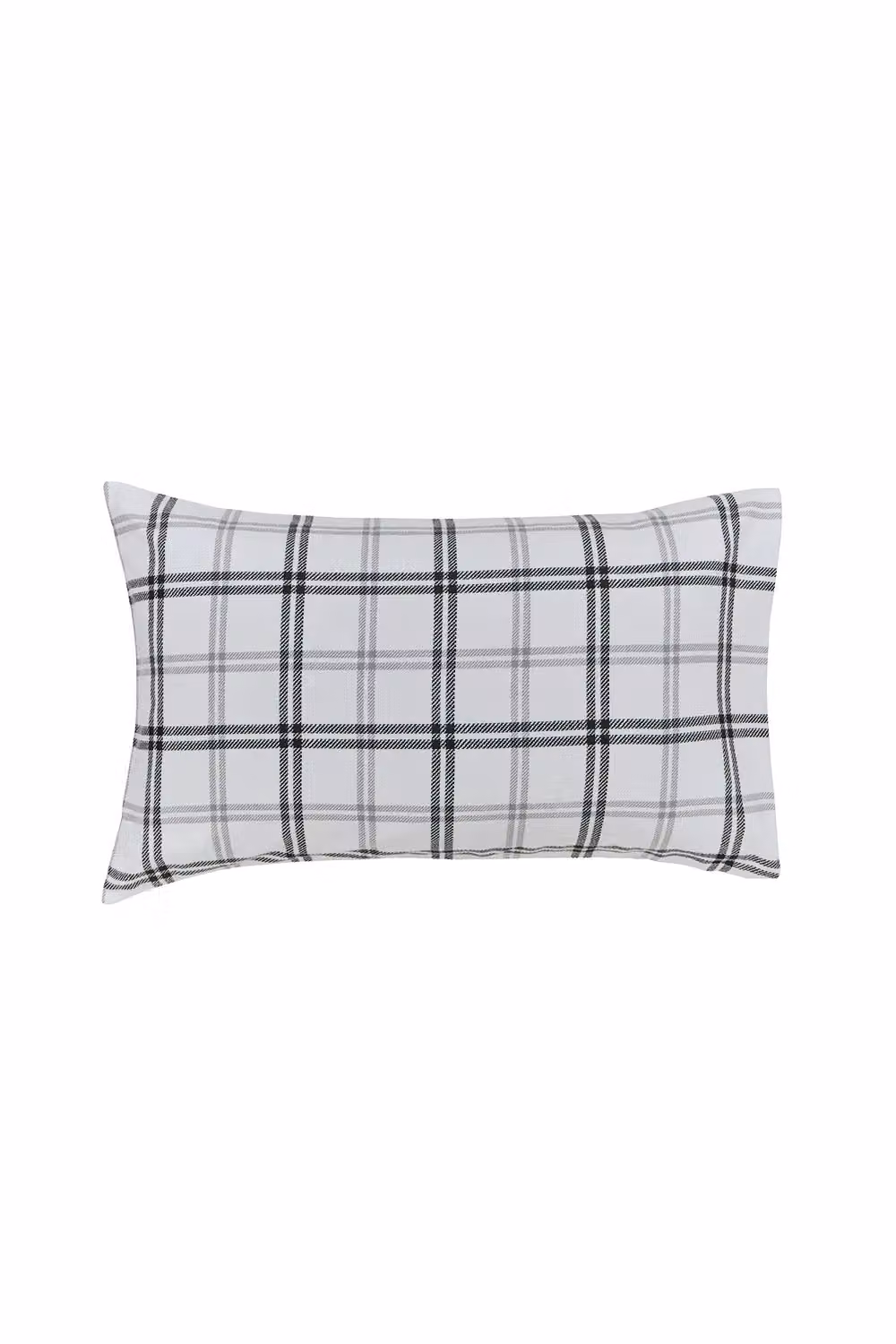 Helena Springfield Hunter's Check Brushed Cotton Flannelette Duvet Cover and Pillowcase Set, Grey, W: 140 cm, H: 200 cm – 2