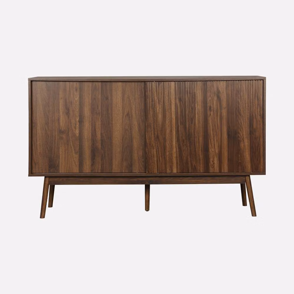 Sweekeec Scandi-style 2-door Buffet with Wood Effect in Dark Brown – 2