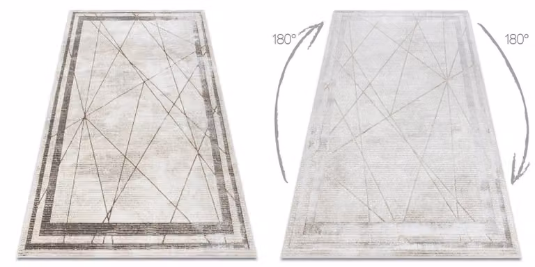 RugsX Bliss Abstract Modern Rug in Yellow, W/D: 140 x 190 cm