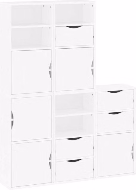Berkfield Home ODDA Side Cabinets, 5 Piece Set in White Solid Wood Pine, W/D/H: 40 x 24 x 79 cm – 1