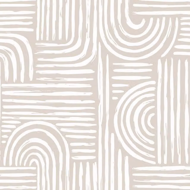I Love Wallpaper Raffia Curves Abstract Wallpaper in Almond Latte Beige Matt Finish