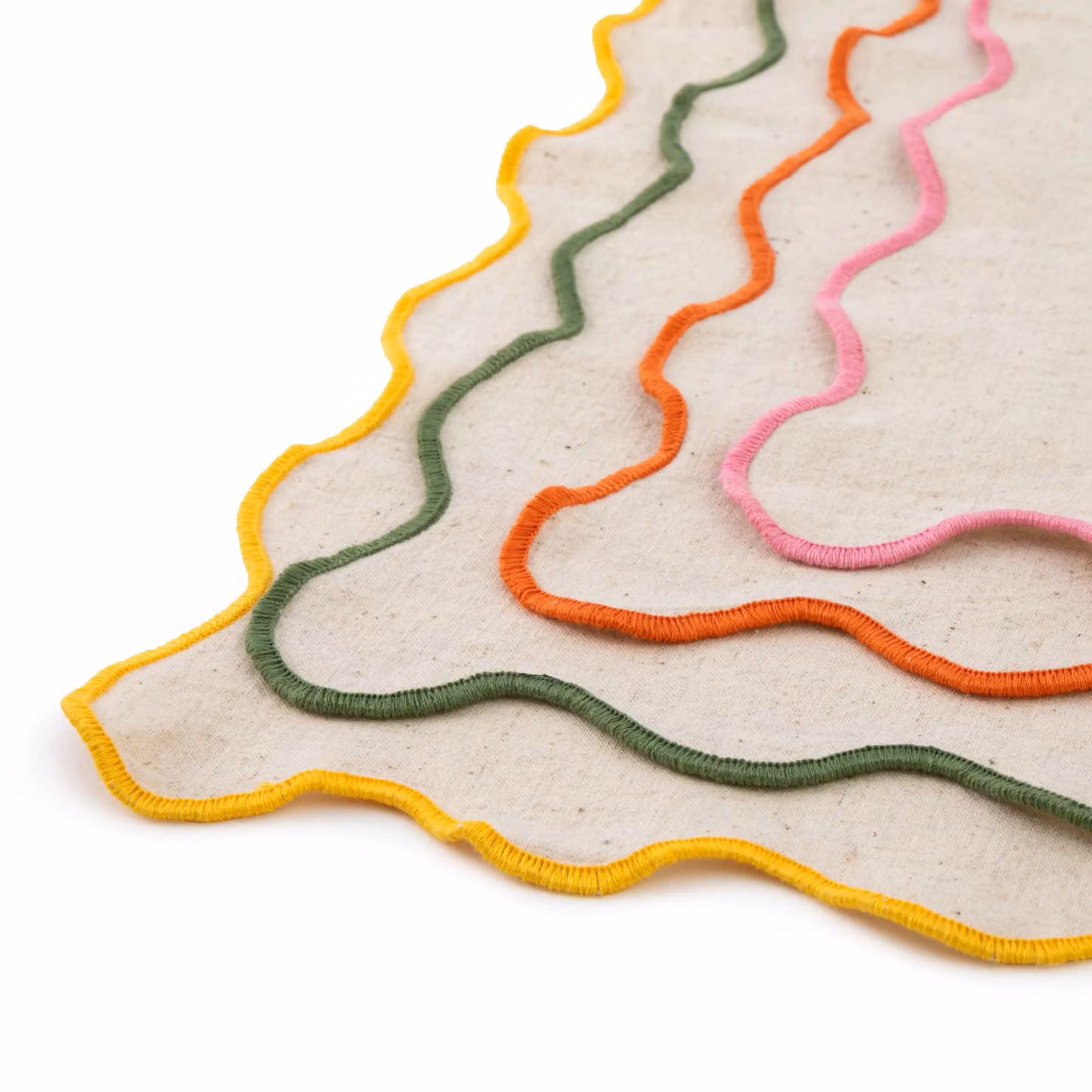 Jamie Oliver Big Love Neat Napkins, Set of 4, Multicolour, W: 45 cm x D: 45 cm – 3