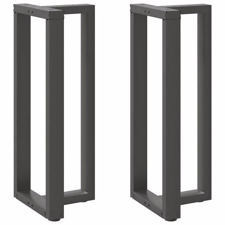 Berkfield T-Shaped Steel Bar Table Legs in Anthracite Grey, 2 Pieces, W: 40 cm, D: 35 cm, H: 100-101 cm