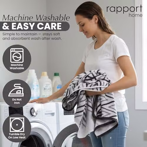 Rapport Home Helix 6-Piece Cotton Towel Bale Set in Black, 500GSM – 5