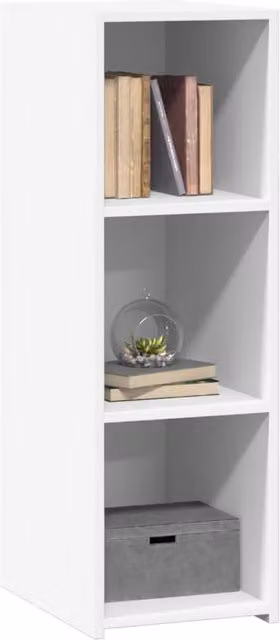 Berkfield Home White Minimalist Sideboard in Matt MDF, W/D/H: 30 x 41 x 93 cm