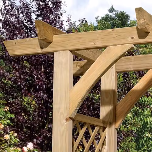 Rowlinson Broadway Arch Wooden Climbing Frame in Natural Brown – 3