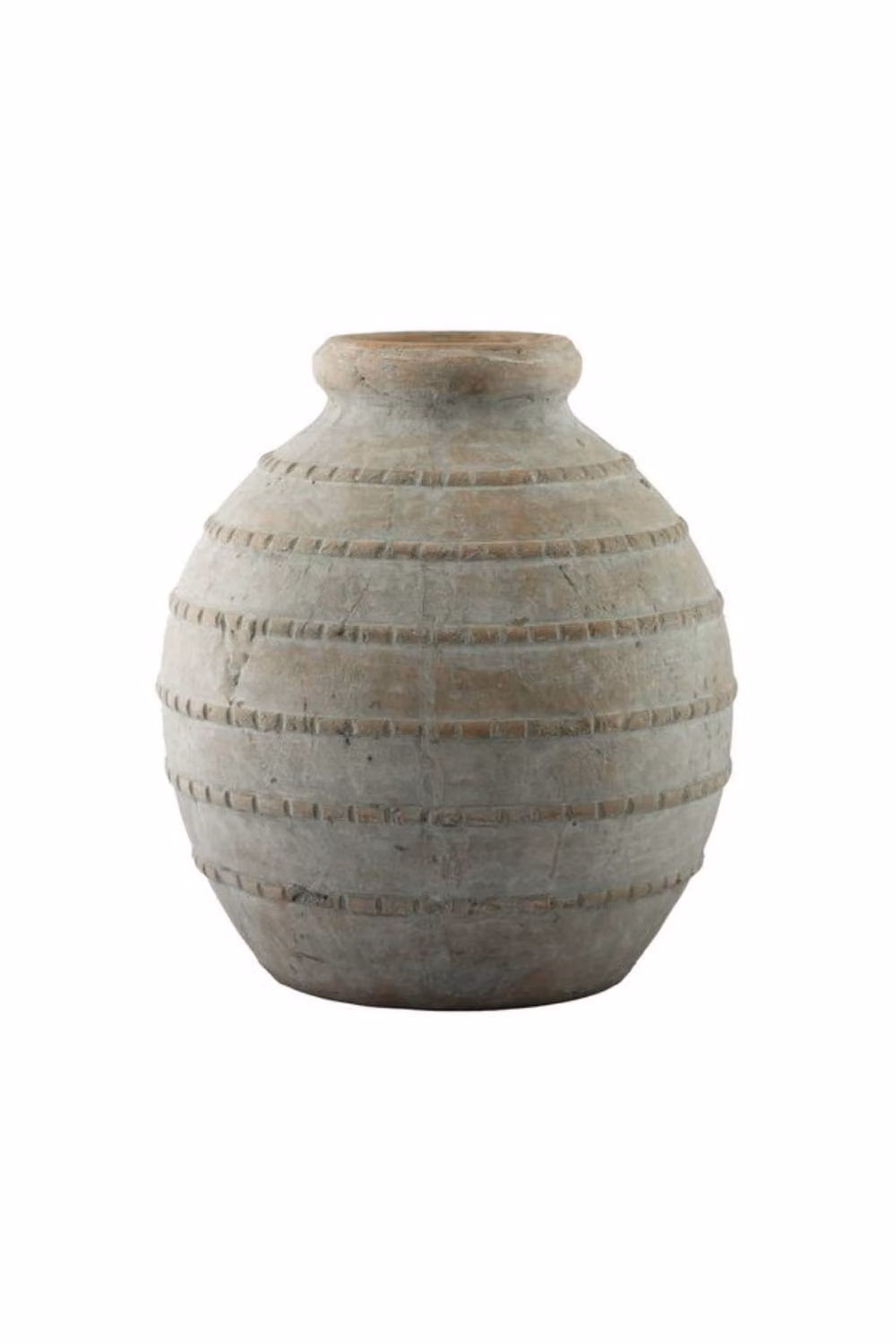 KDMD Hortus Gold Coast Washed Terracotta Squat Vase, Brown Ceramic, Height: 31 cm – 2