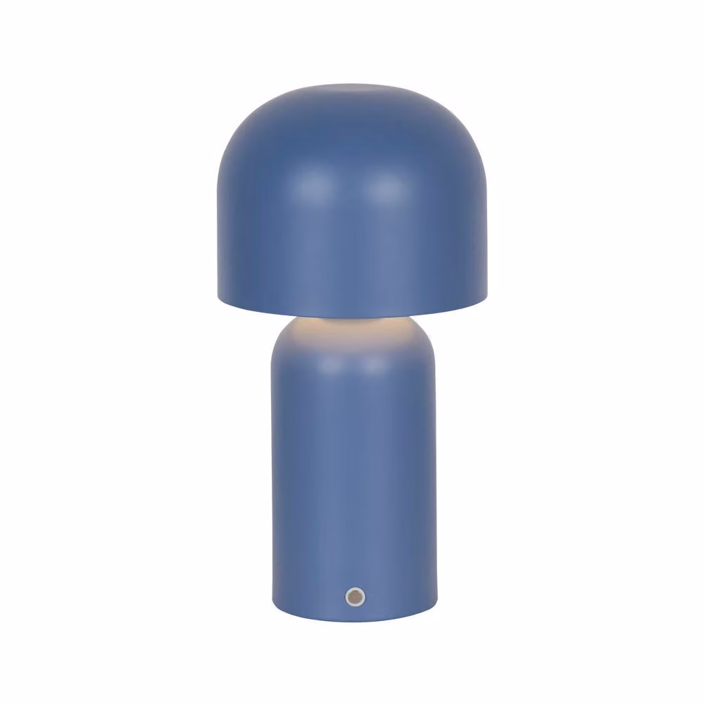 Lighting Collection Portable Dimmable LED Mushroom Table Lamp in Blue – 2