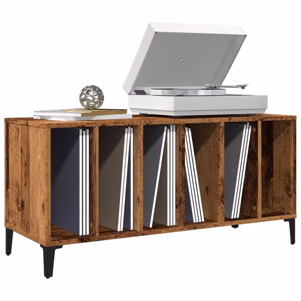 Berkfield Home Industrial Record Cabinet in Brown, W/D/H: 100 x 38 x 48 cm – 2