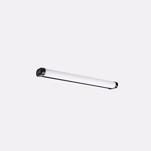 Netlighting Toi LED Medium Black Bathroom Over Mirror Light, IP44, 13.4W, 3000K Warm White