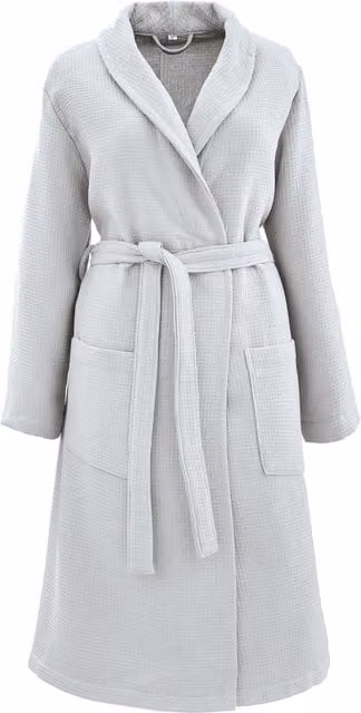 Murmur Spa Collection Waffle Robe in Cloud Grey, Small/Medium