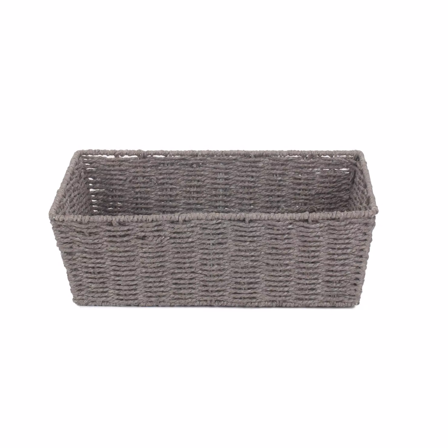 Red Hamper Rectangular Paper Rope Serving Tray in Grey and Red, Diameter: 14 cm – 2