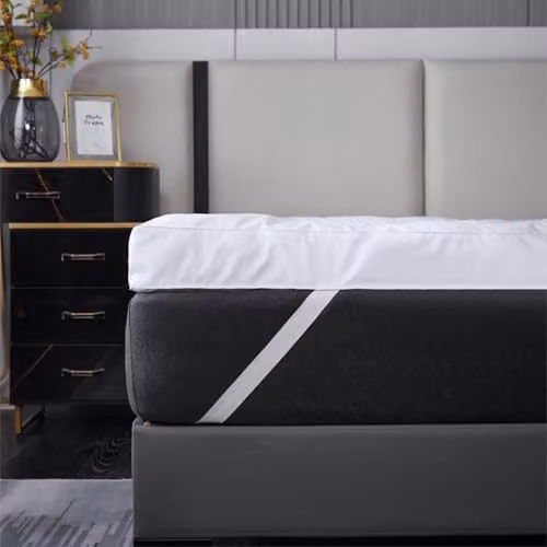 Ezysleep Super Soft Microfibre Mattress Topper, White, W/D/H: 200 x 200 x 10.16 cm – 5