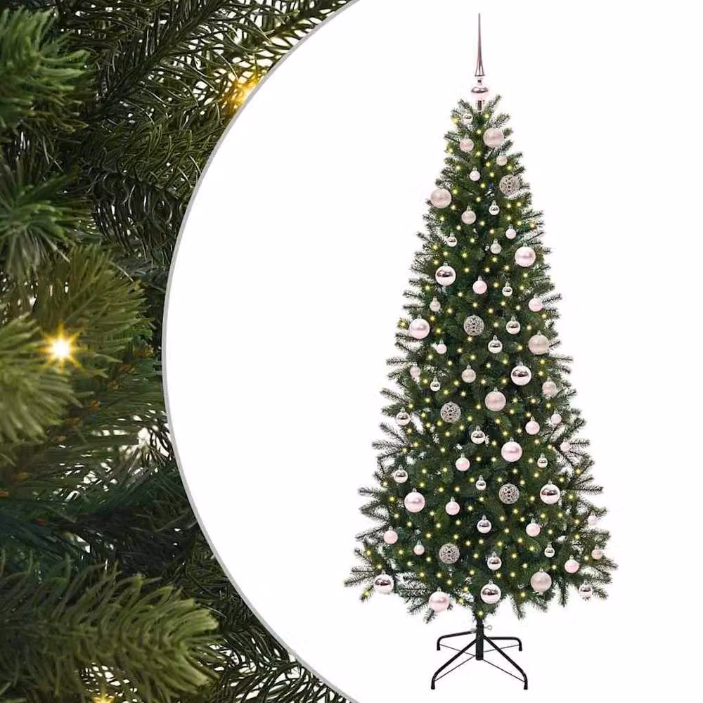 Berkfield Home Elegant Green Artificial Christmas Tree with 300 LEDs, Height: 180 cm – 3