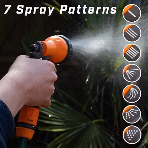 Faithfull Heavy-Duty Reinforced PVC Garden Hose Kit, 30m, Multicolour – 5