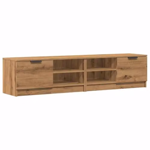 vidaXL 2 Piece Modern TV Cabinet Set in Artisan Oak Brown, W/D/H: 80 x 35 x 36.5 cm