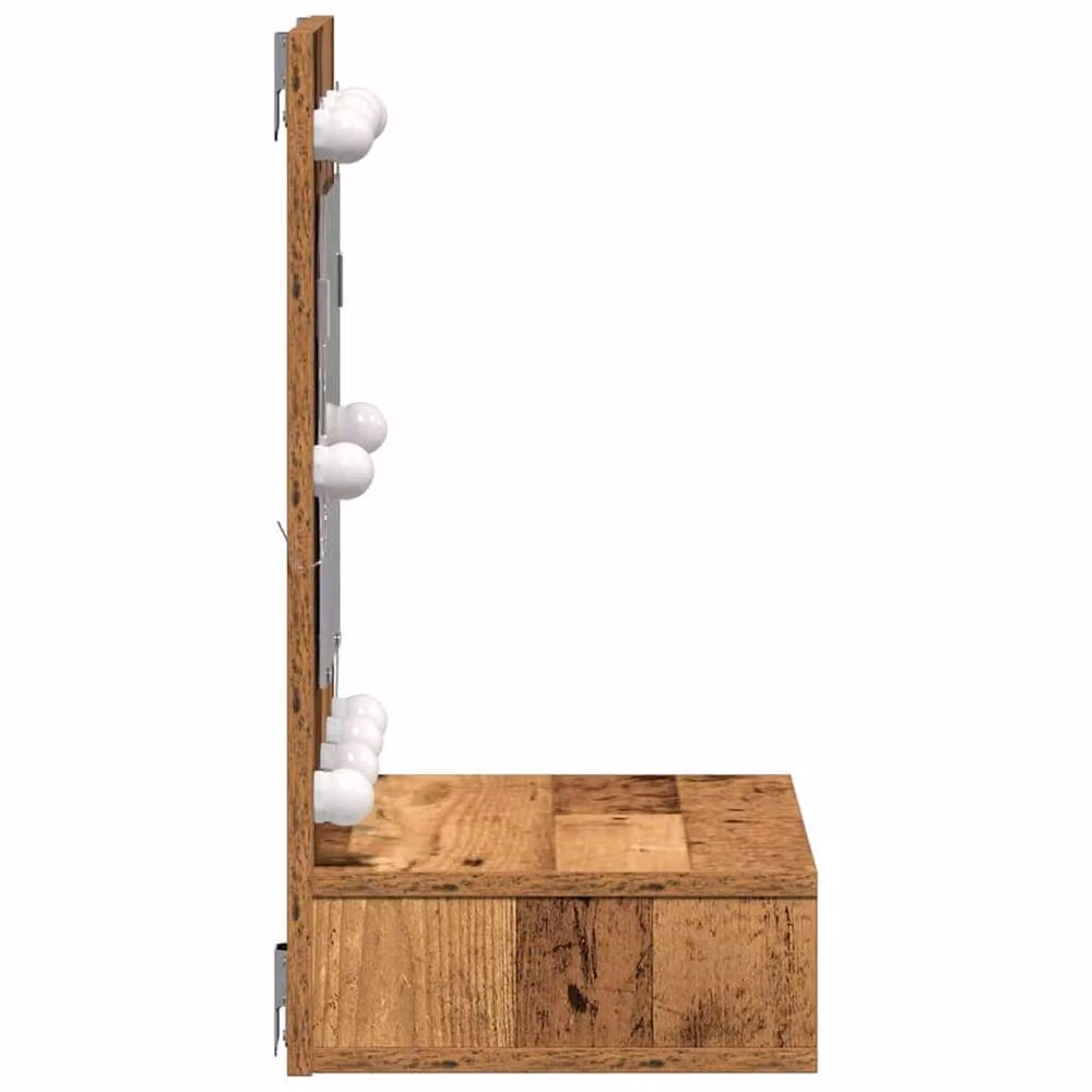Berkfield Home Vintage Vanity Unit in Brown Solid Reclaimed Wood with Integrated LED Lighting W/D/H: 60 x 31.5 x 62 cm – 5