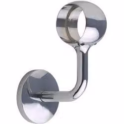 Rothley Wall Mounted Handrail Connecting Bracket in Chrome Finish