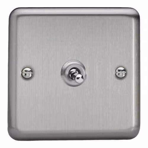 Varilight Classic Surface Mount Toggle Switch in Grey and Chrome – 1