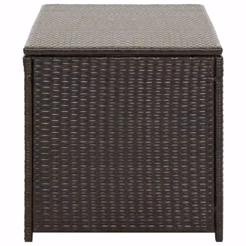 vidaXL Brown Poly Rattan Garden Storage Box W/D/H: 100 x 50 x 50 cm – 6