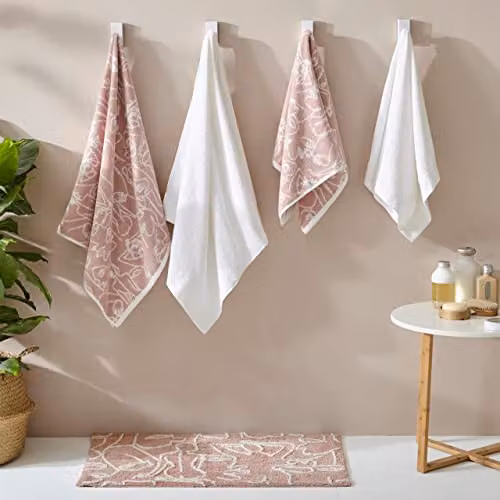 Riva Home Pink Cotton Terry Hand Towel with Border, 50 x 85 cm – 2