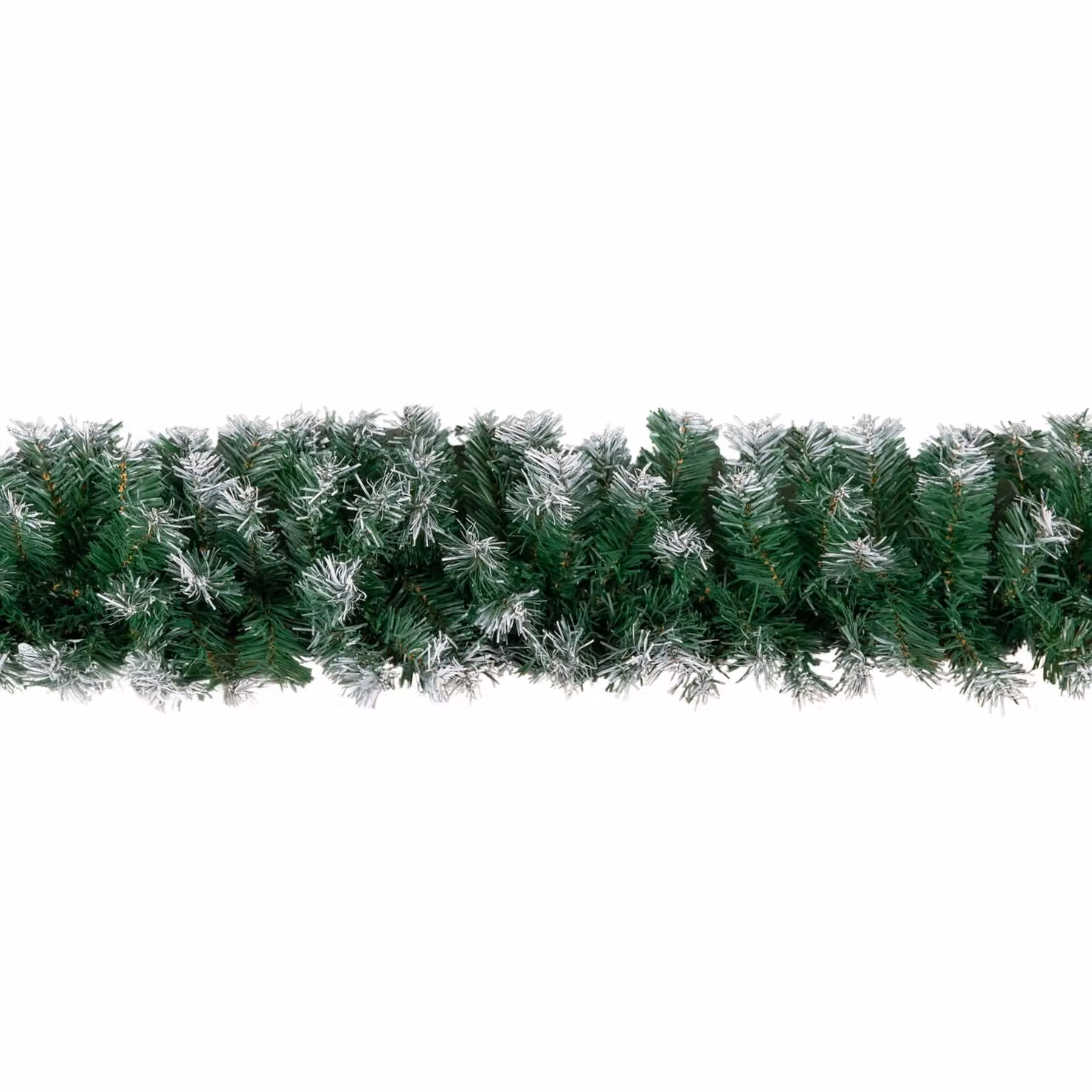Samuel Alexander 2.7m Snow Tipped Green and White Christmas Garland – 4