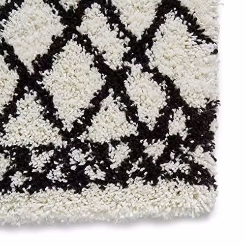 Think Rugs Scandi Berber G274 High Density Pile Shaggy Rug in White/Black, W: 160 cm, L: 220 cm – 4