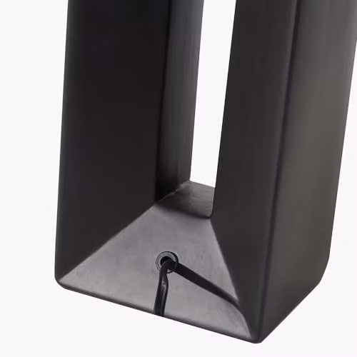 Pacific Lifestyle Abstract Square Block Ceramic Table Lamp with Cream Fabric Shade, Black and Cream, W/D/H: 30 x 30 x 58.5 cm – 5