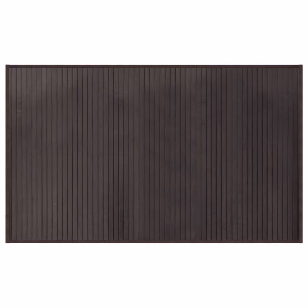 Berkfield Home Rectangular Bamboo Rug in Dark Brown, W: 100 cm, D: 60 cm – 3