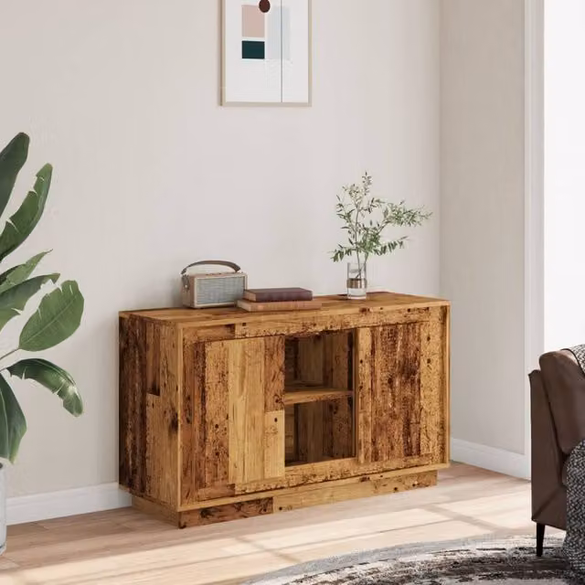Berkfield Home Old Wood Sideboard in Brown, W/D/H: 102 x 35 x 60 cm