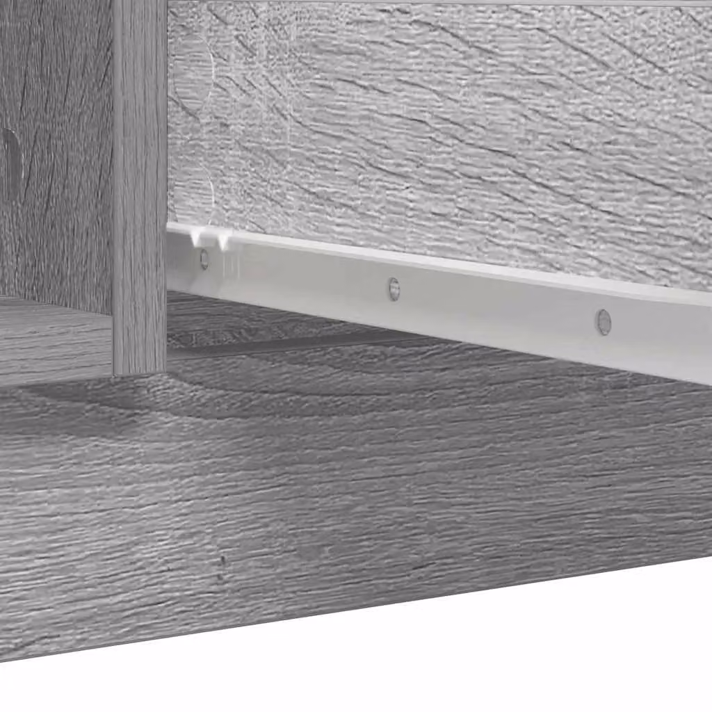 Berkfield Home Modern Sideboard with Drawers in Grey Sonoma, W: 100.5 cm, D: 35 cm, H: 76 cm – 3