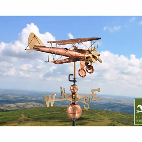 Espira Bi-Plane Copper and Bronze Metal Farmhouse Weathervane – 2