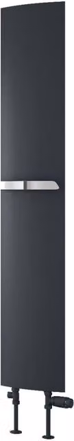 Bathroom Kingdom Picoli Anthracite Designer Flat Panel Vertical Aluminium Radiator, H: 150 cm, W: 28 cm