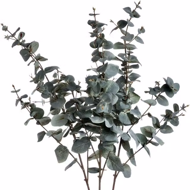 KDMK Variegated Eucalyptus Faux Botanical Green Floral Decor