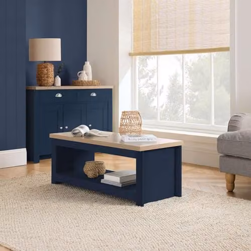 Birlea Highgate Rectangular Coffee Table in Blue and Grey – 2