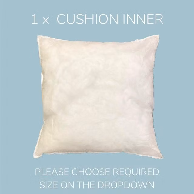 HomeSpace Direct White Hollowfibre Square Cushion Inner Bundle, W/D/H: 56 x 56 x 56 cm