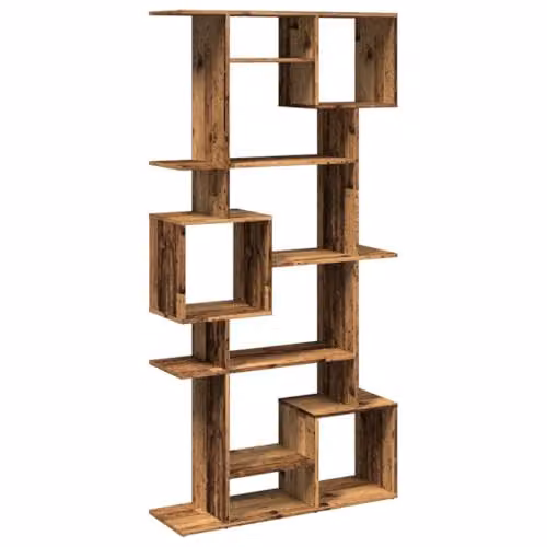 vidaXL Book Cabinet in Old Wood Brown, W/D/H: 92 x 29 x 188 cm