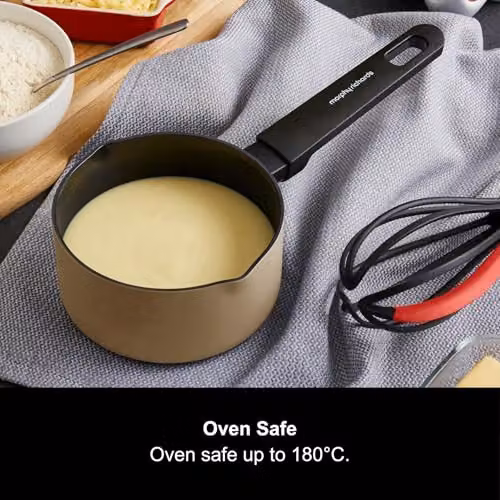 Morphy Richards Aluminium and Ceramic Milk Pan, Beige, 14 cm – 4